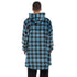 Snuggs Blanket Hoodie Checkered Blue